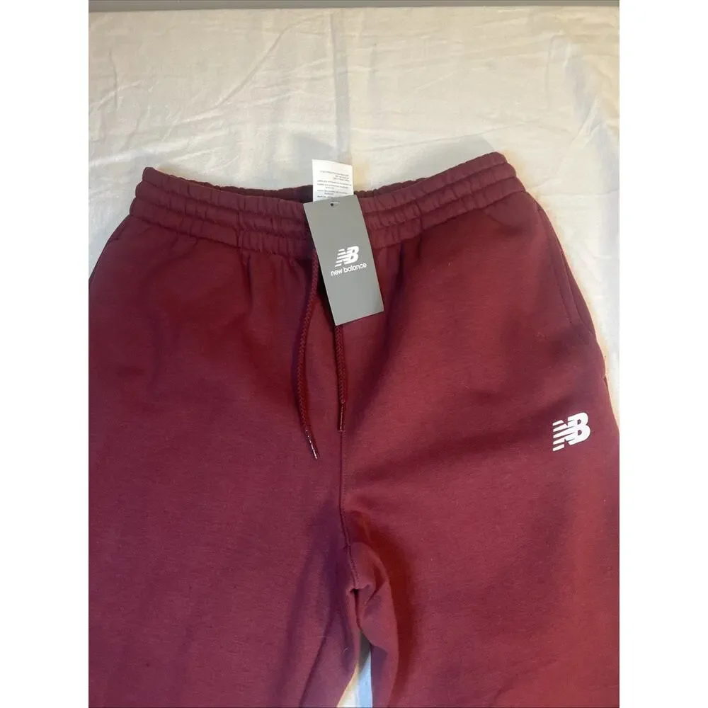 NWT New Balance Men's Sports Fleece Joggers‎ Burgundy Small Mp43904